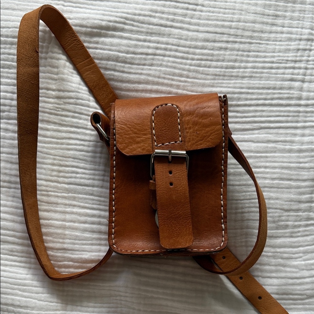 Brown Leather Crossbody Bag